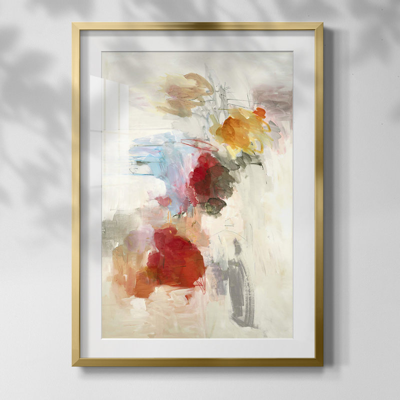 «Many Layers II», reproduction encadrée, Papier avec cadre doré, Oui, Blanc