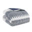 Très grand / très grand édredon en coton. Chenille touffetée. Motif bleu marine. . 2 taies décoratives. Lavable à la machine. Rembourrage de literie confortable. Assorti charmant-117361084-117361083