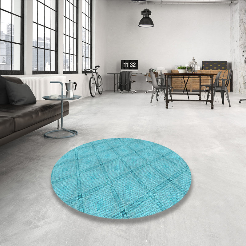 Lylie Geometric Indoor Rug, Round 7'