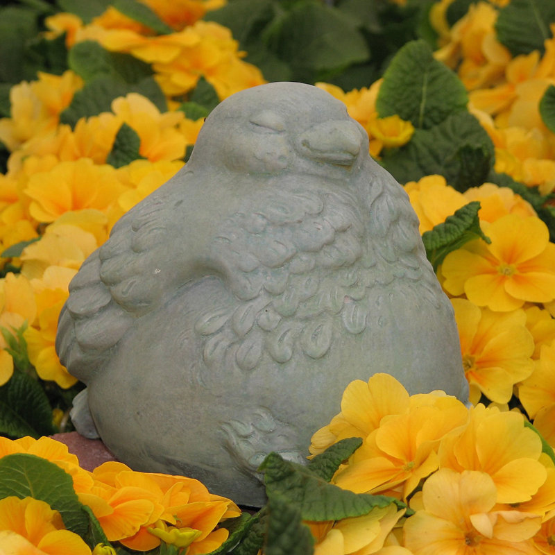 Statue gros oiseau, Patine cuivre