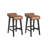 2-Pack Modern 26-Inch Counter Stools, Brown Faux Leather Barstools with Solid Wood Frame & Footrest, Mid-Century Style-208936697