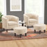 Torrence 27.4'' Upholstered Barrel Chair with Ottoman ( Set of 2 )