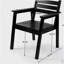 Ensemble de chaises de terrasse d'extérieur DPE, nécessitant peu d'entretien - pour les jardins, les cours et les terrasses - Noir (dossier)