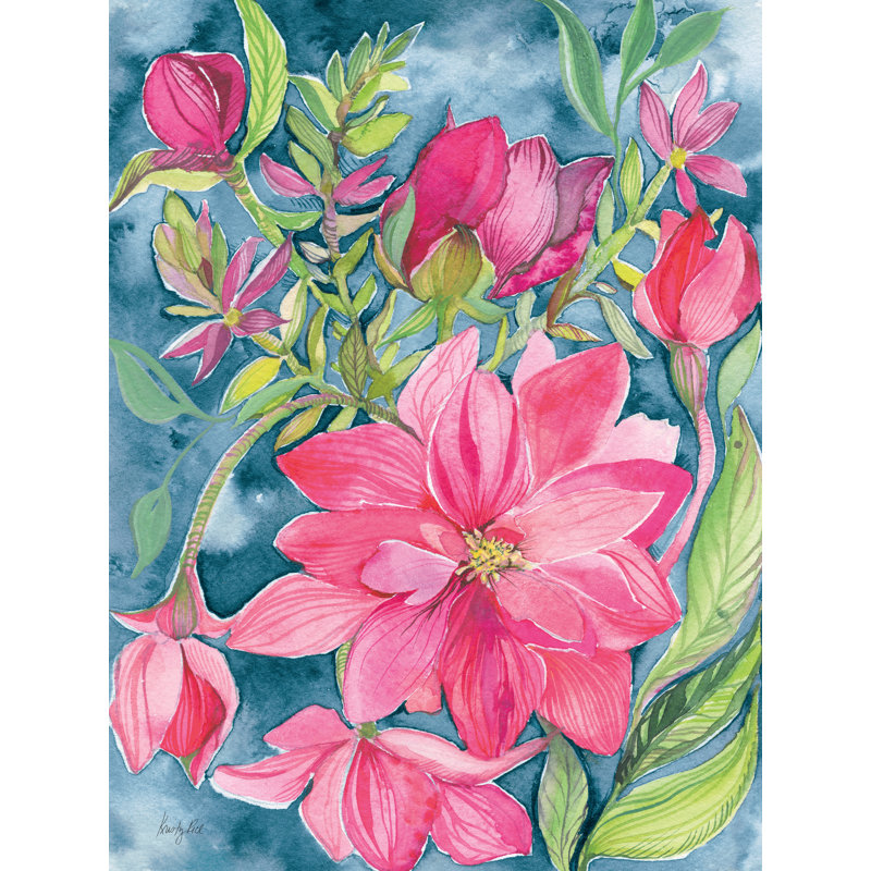 «Blooming Free» par Kristy riz, impression, Imprimé avec cadre noir, Oui, H 32 po x l 24 po