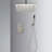 16" Shower Head And Handheld Ceiling Mounted - Brushed Nickel, Brass Made & Handheld,-120920815