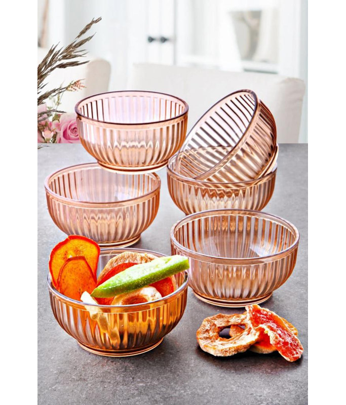 Latitude Run Aodhi 100% ACRYLIC Salad Bowl, Honey