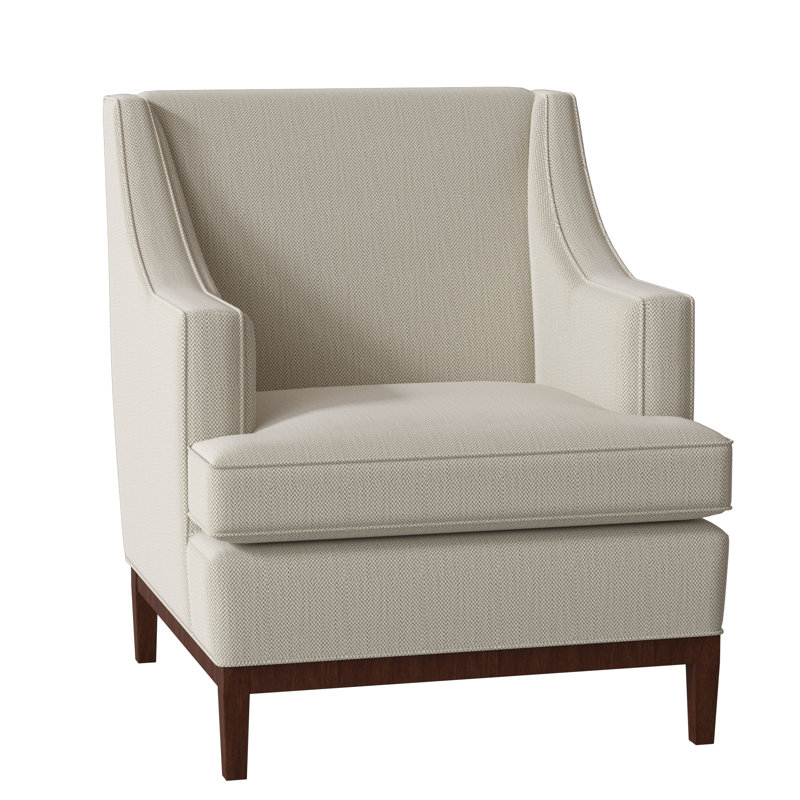 Fauteuil à coussins larges 32 po Cardiff, Gris d’août, Brun bruni