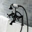 Robinet pour baignoire à pattes à 3 poignées et fixation sur le comptoir à 3 trous et cuivres Kingston-14765453