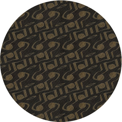 Tapis noir/brun à motifs