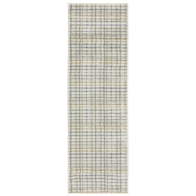 Genesis Distressed Plaid Blue/Green Area Rug