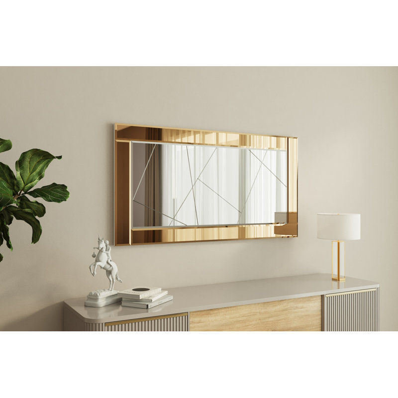 Bisou Rectangle Mirror, Gold
