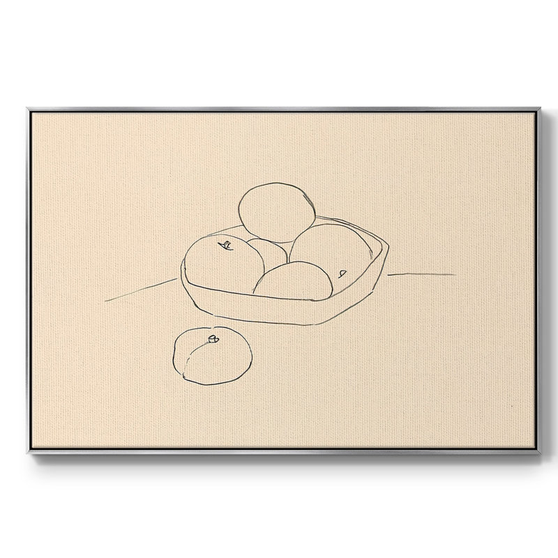 Fruit Line I, impression sur toile encadrée, H 25 po x l 37 po x P 2 po, Noyer