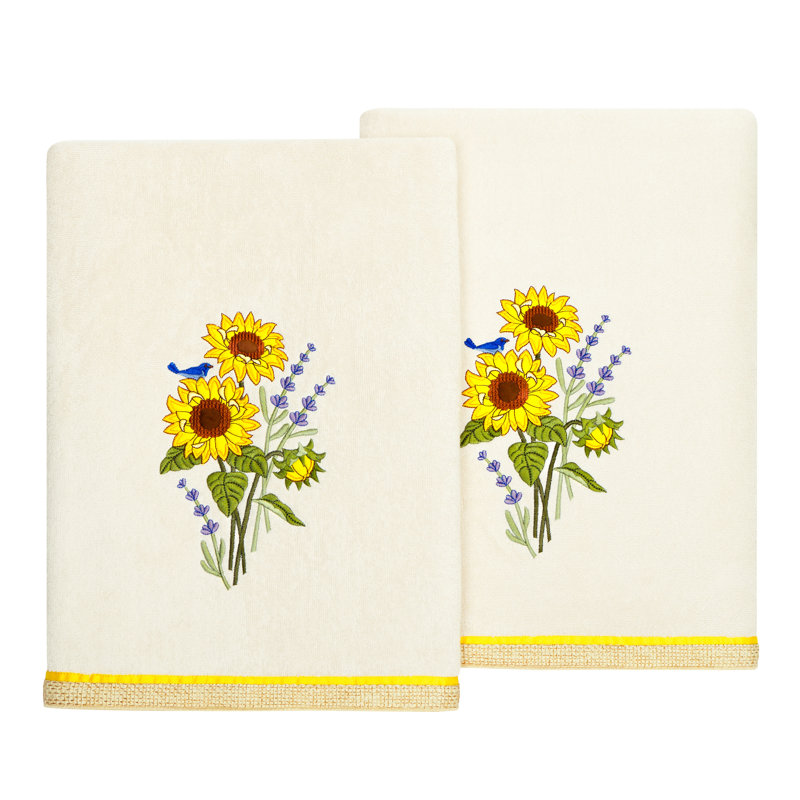 Essuie-mains 100% coton turc, Beige, Bath Towel-2Pack