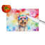Yorkshire Terrier Hippie Dawg Glass Cutting Board Large