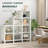 9-Cube Ladder Bookcase & Bookshelf, Floor Standing Display Storage 12 Shelves Bookshelf