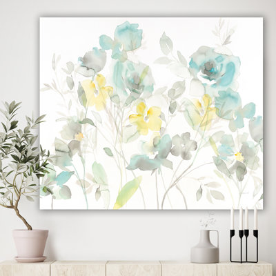 «Aqua Rose Natural Element», reproduction d'art sur toile tendue