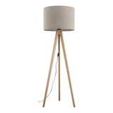 Tationna Pine Linen Floor Lamp