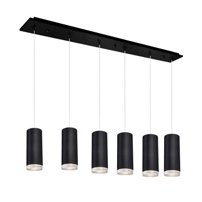 Luminaire suspendu noir 6 lumières Cameo