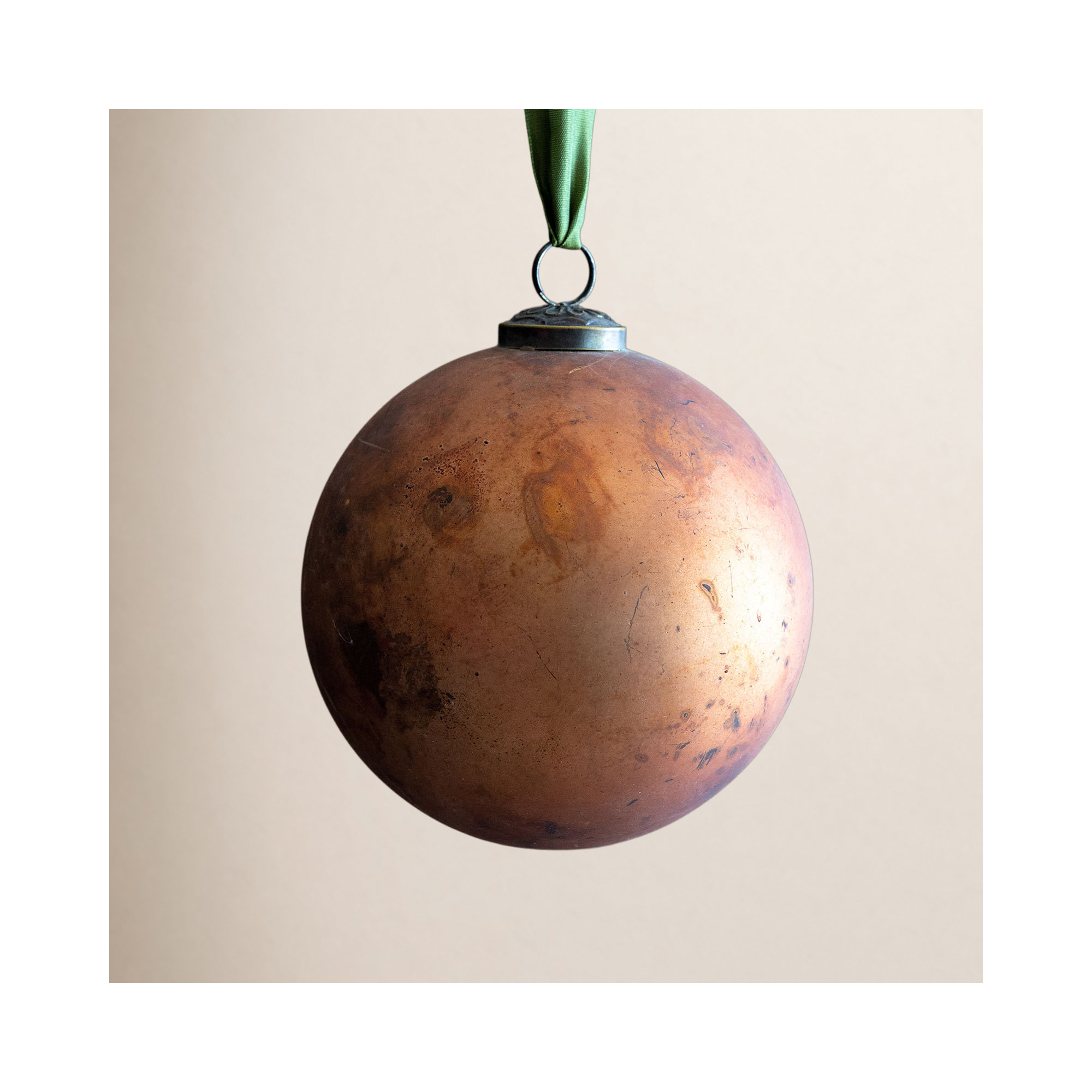 Glass Ball Ornament, 5.5" H x 5" W x 5" D