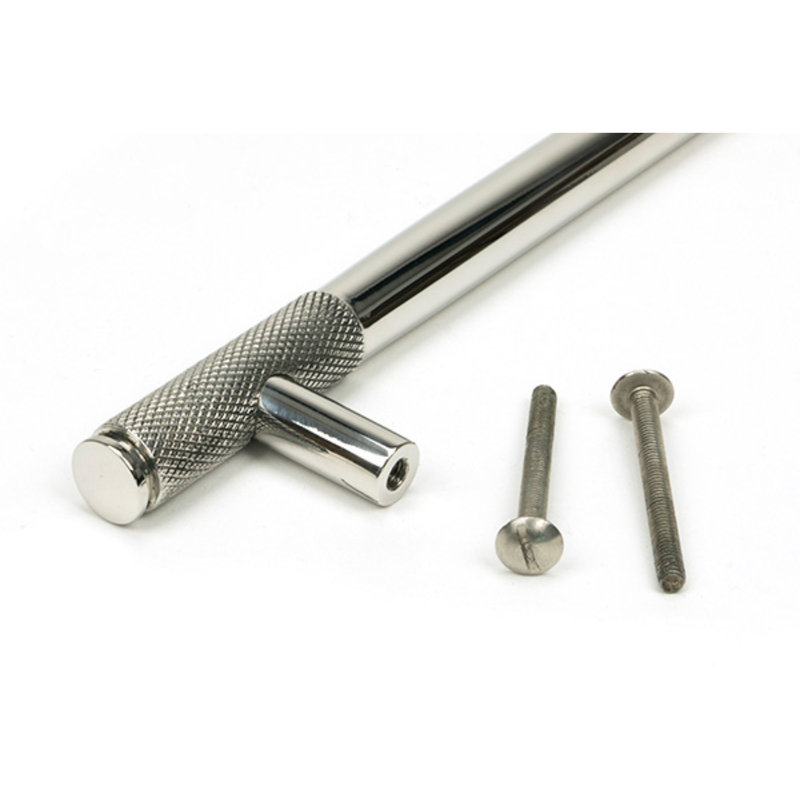 Polished Nickel Half Brompton Pull Handle - Large, 9.6 cm, Polished Stainless Steel