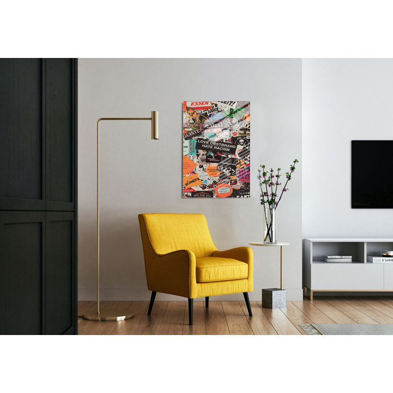 Decorative Tempered Glass Painting, 39.4" H x 27.6" W x 1" D