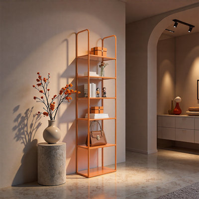 Orange Iron Display Shelf