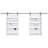Four Shelf Double Primed Sliding Barn Door With Mounting Hardware Kit（Bookshelf Style）-101365209