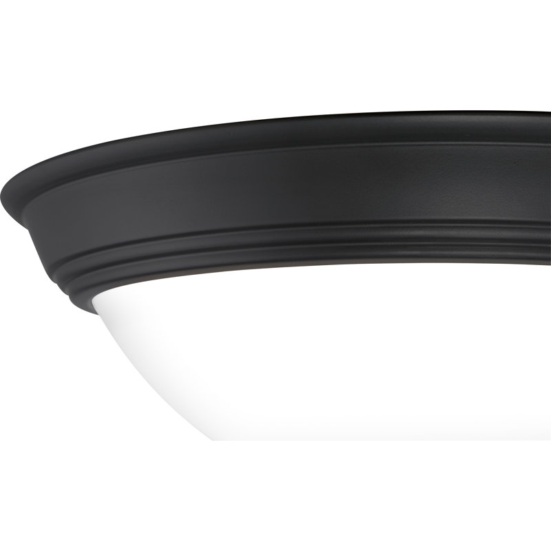 Flemming Flush Mount, 13", Matte Black