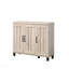 Armoire à chaussures 45 po 3 portes finition chêne gris poussiéreux
