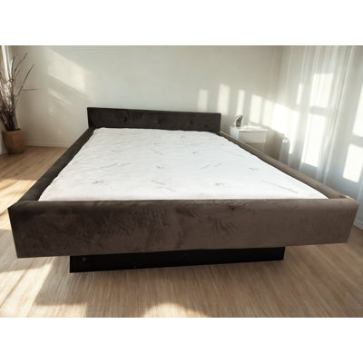 Scalea With Your Choice Water Or Regular Mattress Complete Padded Large Angled Situp Headboard Hardside Wood Frame Waterbed