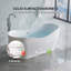 67 po X 31,5 po Baignoire de trempage autoportante en acrylique avec drain chromé et trop-plein à fente chromée