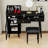 Makeup Vanity Desk with Drawers, Adjustable Shelves, Charging Port and Cushioned Stool-573412227