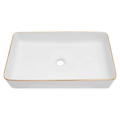 Skyline 24''x14'' Ceramic Rectangular Bathroom Sink MP2414HB