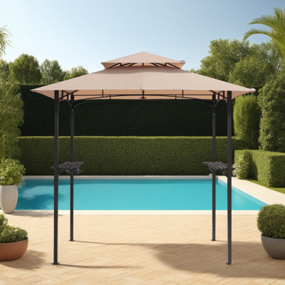 8 Ft. W x 5 FT. D Steel Grill Gazebo Gazebo