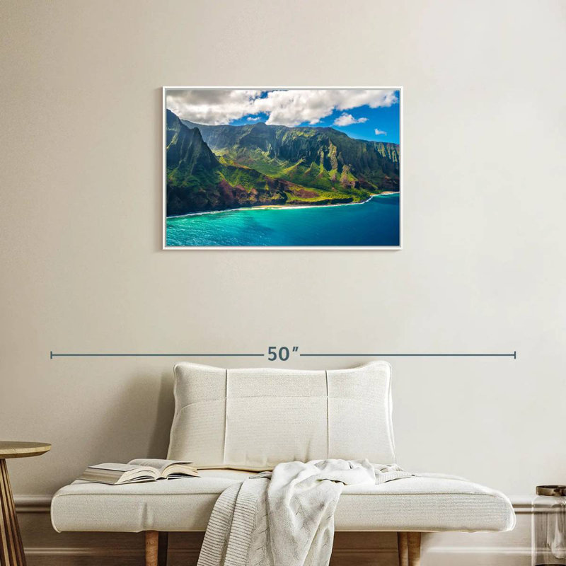 Kauai, Cadre flottant blanc, 31 po x 21 po