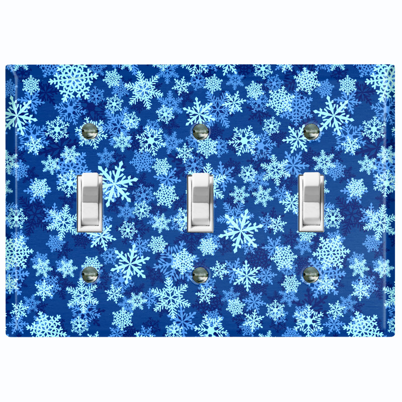 Plaque murale d'interrupteur à bascule Christmas 3-Gang, H 4,5 po x l 6,375 po x P 0,15 po