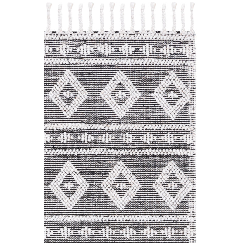 Tapis gris en viscose / laine tissé à la main jacques, Tapis de couloir 2 pi 3 po x 8 pi