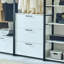 Garde-robe autoportante - blanc, structure en métal, rangement très profond et chaleur, protection contre les égratignures, cadre blanc avec options de rangement, pour chauffer l'eau, calibré