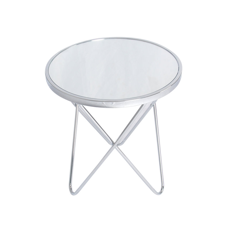 Freda End Table, Chrome