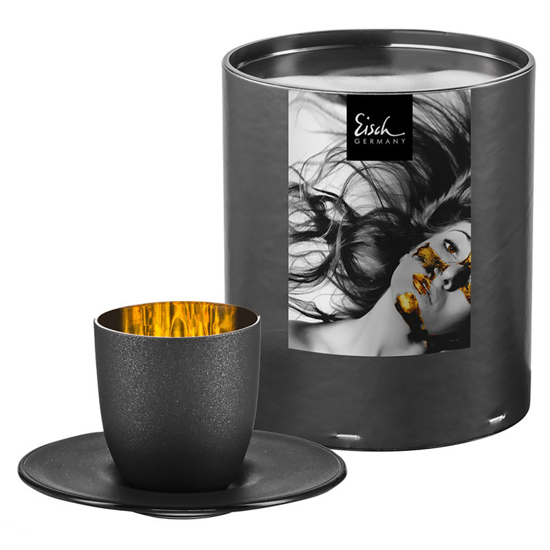 Emo Cosmo espresso avec soucoupe - noir, Noir