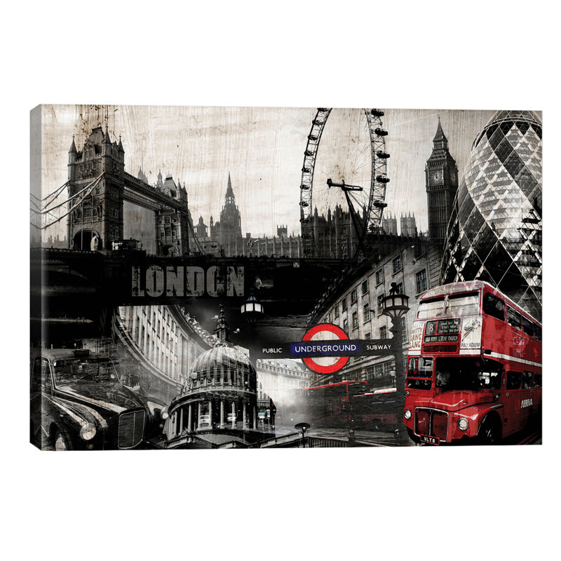 London - Print on Canvas, Wrapped Canvas, 152.5 cm H x 101.5 cm W x 3.175 cm D