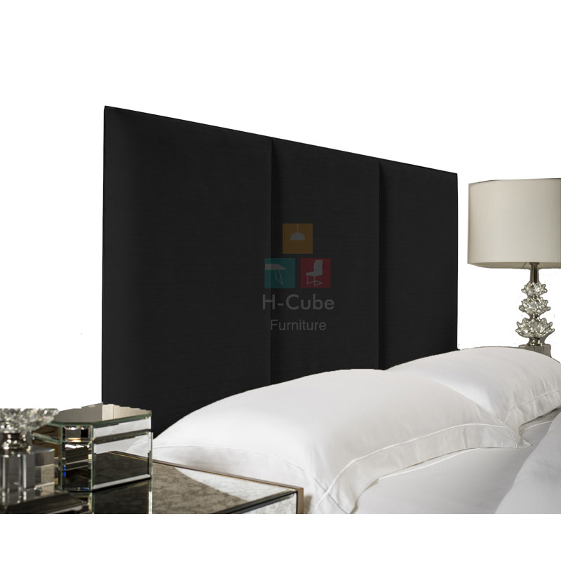 Alton UK Small Double - DE 120 X 190 Cm Upholstered Headboard, Black