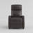 Recliner Chair, Manual Push Back, Black Faux Leather, 27 Inch
