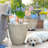 Ahvianna Round Concrete Outdoor Side Table