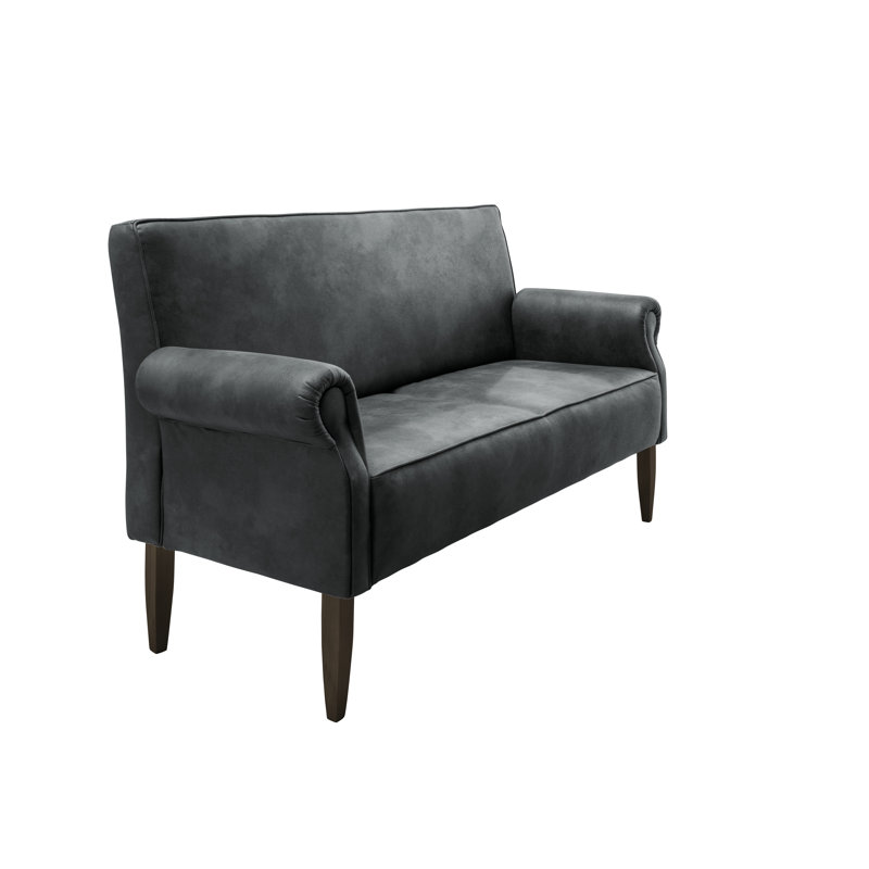 Andrew Upholstered Bench, Brown, Anthracite