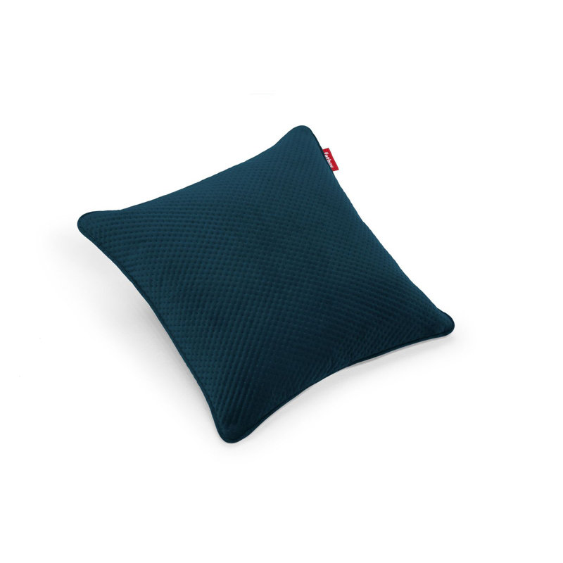 Square Recycled Royal Velvet Pillow, Deep Sea