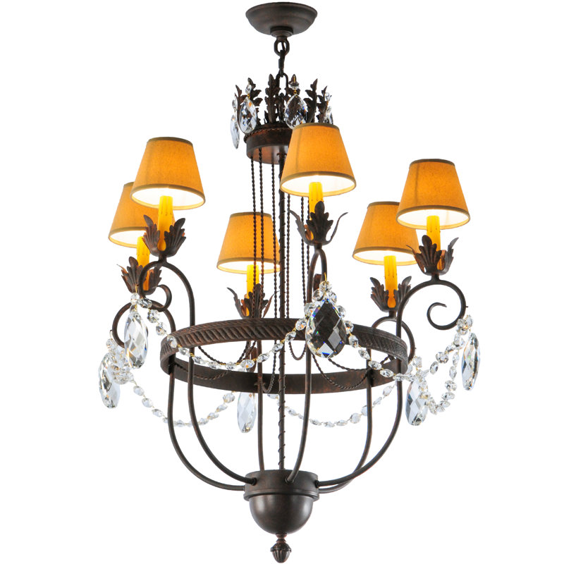 Lustree empire 6 lumières à bougie de style bougie Gorham