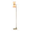 Gable Floor Lamp (Antique Natural Brass with Oyster Shade)