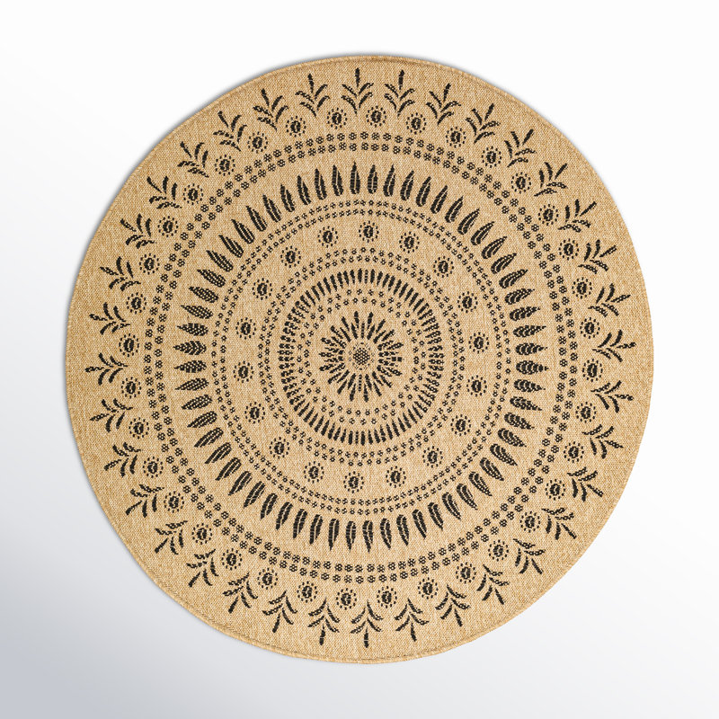 Finni Oriental Indoor / Outdoor Rug, Round 5'3"