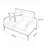 Modern art simple comfortable office sofa